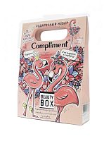 Compliment ПН №1342 Beauty box Розовый фламинго (пена д/ванны 80мл+желе д/умывания 80мл+лосьон д/тела 80мл), 8шт