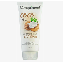 Compliment COCO OIL питательный бальзам для сухих и поврежденных волос, 200мл, 12шт