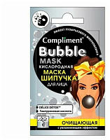 Маска-шипучка для лица Compliment Bubble Mask «Очищающая», кислородная, 7 мл 4485271