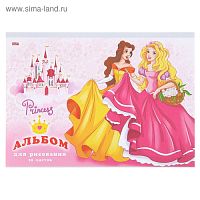 Альбом для рисования А4 20 листов "Принцессы-подружки" бумажная обложка