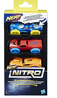 NERF НЁРФ НИТРО. Игрушка машинки 3 штуки