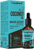 Compliment Rich Hair Care Масло-бустер для кончиков волос Интенсивное укрепление и питание COCONUT OIL, 27мл