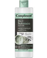Compliment Biobotanica active Мицеллярный шампунь Глина 3 в 1 для кожи головы и волос Глубокое деток