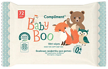 .Салфетки влажные Compliment Baby Boo детские 0+, 72шт, 24шт/кор
