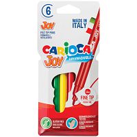 Фломастеры 6 цветов Carioca Joy, 2.6 мм, в картонной коробке