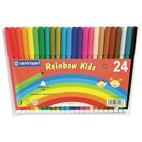 Фломастеры CENTROPEN "Rainbow Kids", 24 цвета, смываемые, эргономичные, вентилируемый колпачок, 7550