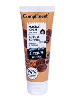 Compliment маска-крем для лица КОФЕ И КОРИЦА лифтинг и питание, 130мл